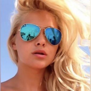 Ray-Ban Flash Blue Mirror Aviators